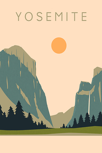 Yosemite National Park Travel Print