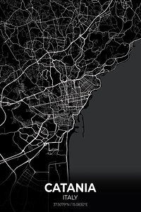 Catania Italy City Map Print