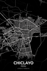 Chiclayo Peru City Map Print