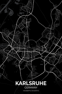 Karlsruhe Germany City Map Print
