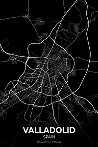 Valladolid Spain City Map Print