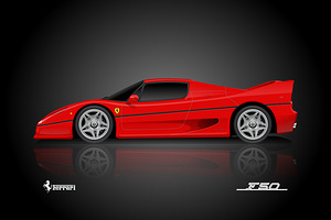 Ferrari F50 Automotive Print