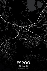 Espoo Finland City Map Print