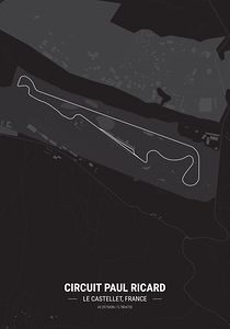 Circuit Paul Ricard Race Track Map Print