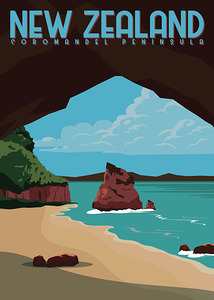 vecteezy coromandel peninsula vector illustration
