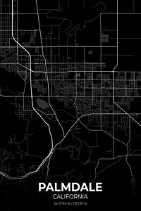 Palmdale California City Map Print