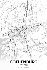Gothenburg Sweden City Map Print