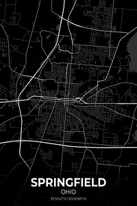 Springfield Ohio City Map Print