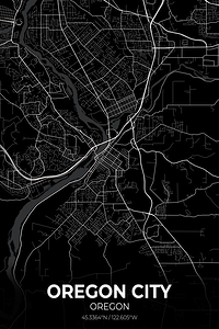 Oregon City Map Print