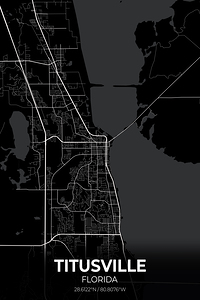 Titusville Florida City Map Print