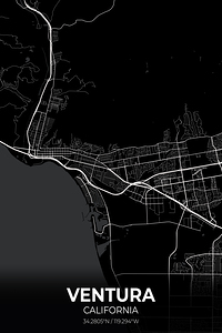 Ventura California City Map Print
