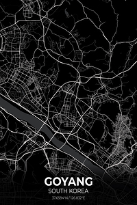 Goyang South Korea City Map Print
