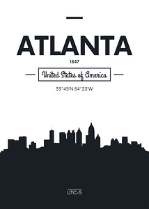 Geometric pattern skyline city America and Europe