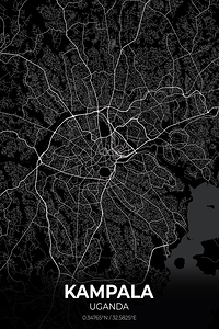 Kampala Uganda City Map Print