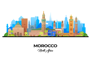 Morocco Skyline Print