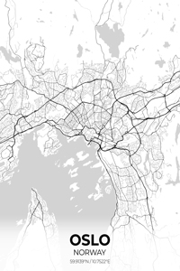 Oslo Norway City Map Print
