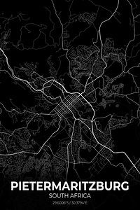 Pietermaritzburg South Africa City Map Print
