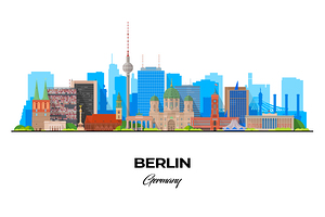 Berlin Germany City Skyline Print