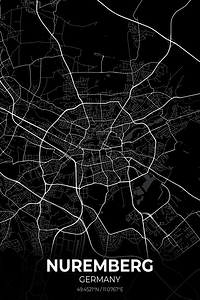 Nuremberg Germany City Map Print