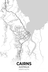 Cairns Australia City Map Print