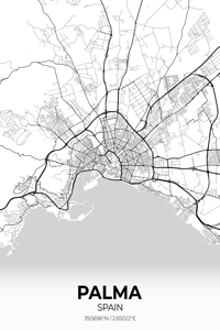Palma Spain City Map Print