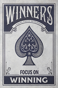Winners Focus on Winning Motivational Print