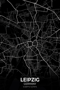 Leipzig Germany City Map Print