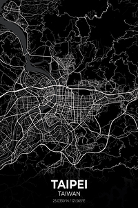 Taipei Taiwan City Map Print