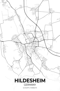 Hildesheim Germany City Map Print