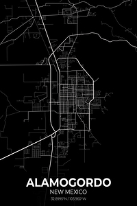 Alamogordo New Mexico City Map Print