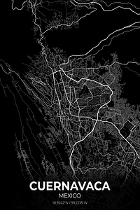 Cuernavaca Mexico City Map Print