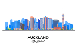 Auckland New Zealand City Skyline Print