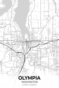 Olympia Washington City Map Print