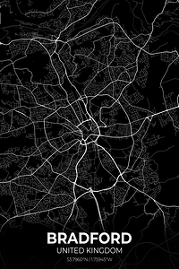Bradford United Kingdom City Map Print