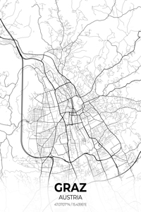 Graz Austria City Map Print