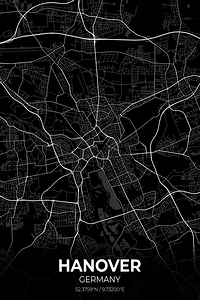 Hanover Germany City Map Print