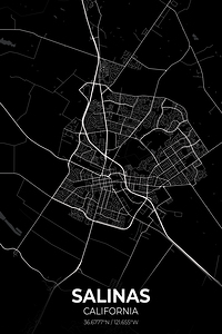 Salinas California City Map Print