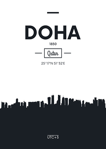 Geometric pattern skyline city Arabian Peninsula