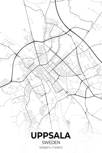 Uppsala Sweden City Map Print