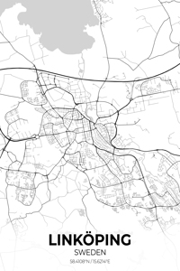 Linkoping Sweden City Map Print