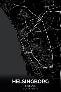 Helsingborg Sweden City Map Print
