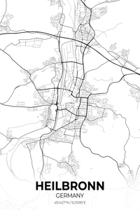 Heilbronn Germany City Map Print