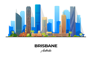 Brisbane Australia City Skyline Print