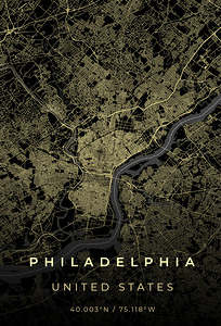 Philadelphia Pennsylvania City Map Print