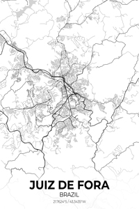 Juiz de Fora Brazil City Map Print