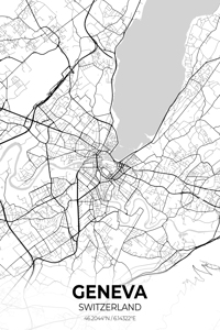 Geneva Switzerland City Map Print
