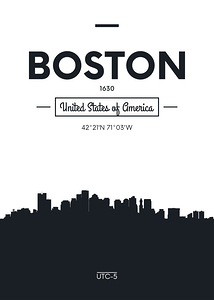 Geometric pattern skyline city America and Europe