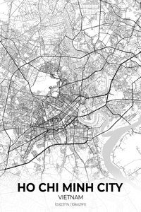 Ho Chi Minh City Vietnam City Map Print
