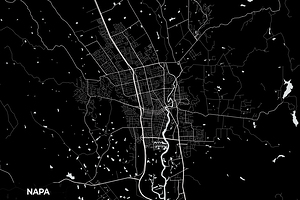 Napa California City Map Print