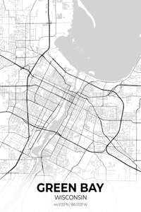 Green Bay Wisconsin City Map Print